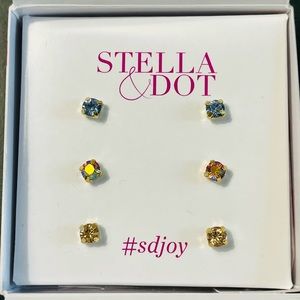 Stella & Dot set of 3 studs, 3 in 1